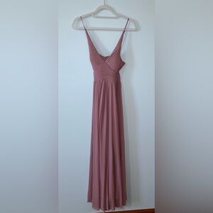 Full length pink dress